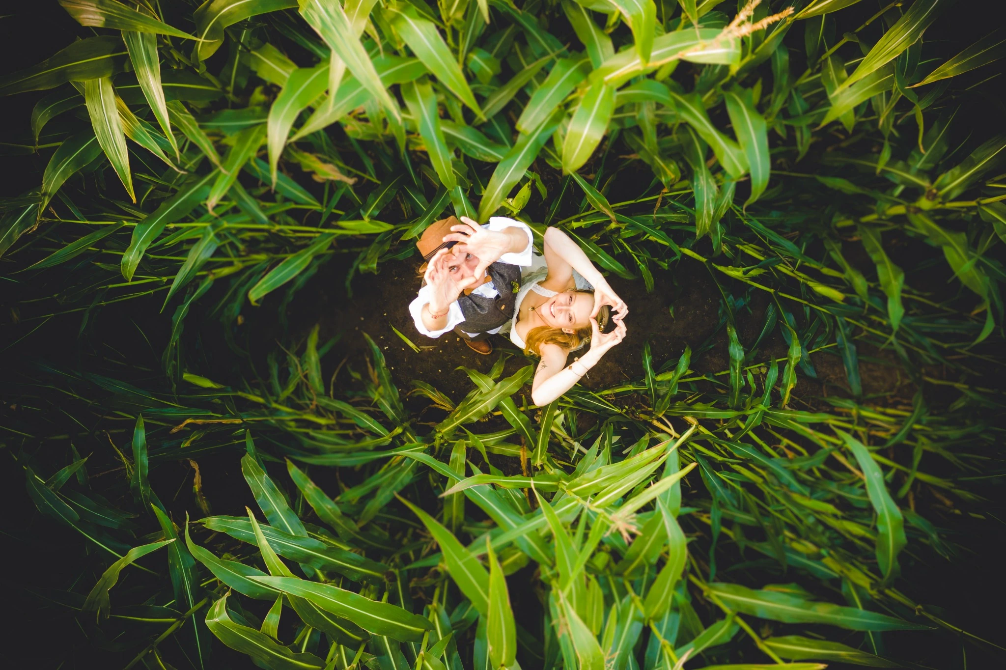 Creative destination wedding portrait